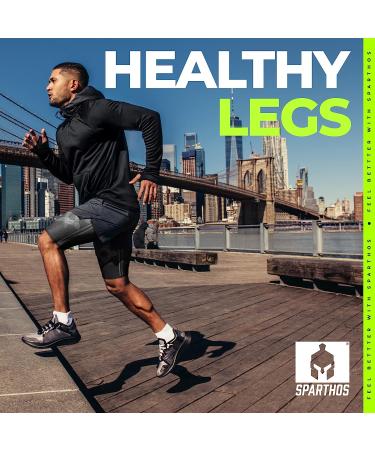 Sparthos Thigh Compression Sleeves - Quad & Hamstring Support - Men & Women - Breathable Elastic Blend - Anti Slip - Midnight Black - XX-Large (Pair) - Buy Online on GoSupps.com