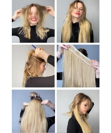 CAISHA 5 Clips 60cm Colorful Clip-In Hair Extensions - Heat Resistant Wavy/Straight Pink Mix - Buy Online on GoSupps.com