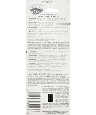 L'Oreal Paris Voluminous Miss Manga Rock Waterproof Mascara 391 Black 0.27 oz - Buy Online on GoSupps.com