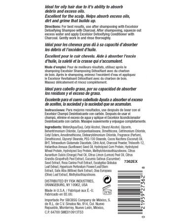 Excelsior Detoxifying Conditioner with Charcoal - 10 oz | Best International Shipping for Healthy Hair - Buy Online on GoSupps.com
