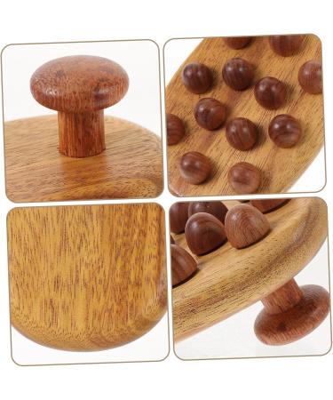 Buy Magiclulu Sandalwood Meridian Brush & Gua Sha with 12 Pearls - Soft Bristle Thigh Massager & Wooden Body Scrubber | Enhance Femininity & Relaxation - Buy Online on GoSupps.com