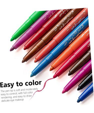 FRCOLOR 12 Pcs 1 Set Shadow Set Eyeshadow Colored Eyeliners Waterproof Eyeliners To Rotate Lasting 1 count (Pack of 1) Colorful - Buy Online on GoSupps.com