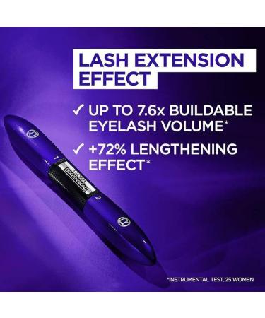 L'Or al Paris - Mascara Pro XXL Extension - Effet Extension de Cils Professionnel - Technologie Double Brosse - Longue Tenue - Teinte : Noir - 12 ml (Lot de 2) NOIR EXTENSION 1 ml (Lot de 2) - Buy Online on GoSupps.com