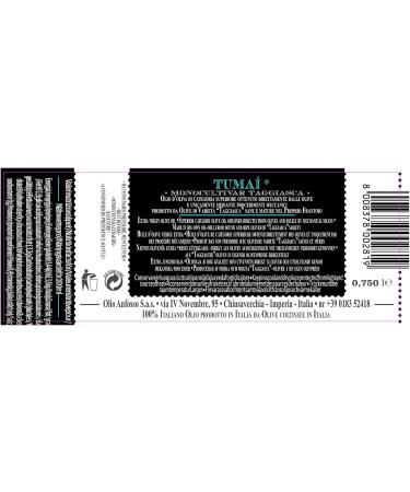 Olio Anfosso Extra Virgin Olive Oil 100% Italian Monocultivar Taggiasca 750 mL - Buy Online on GoSupps.com