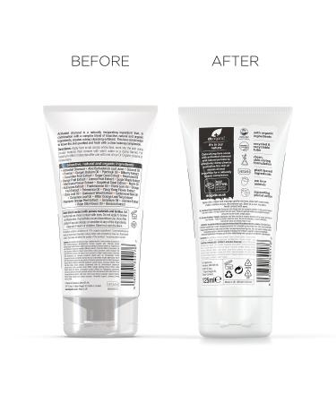 DR Organic Activated Carbon Facial Peeling - Vegan Acne Treatment & Natural Skin Clarifier - 125ml Paraben & SLS-Free Eco-Friendly - Buy Online on GoSupps.com