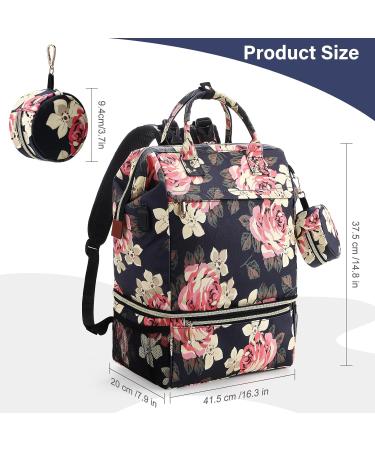 Luckits 2 Layer Waterproof Diaper Bag with Insulated Pockets - Multi-Function Baby Bag with USB Port & Stroller Strap - Buy Online on GoSupps.com