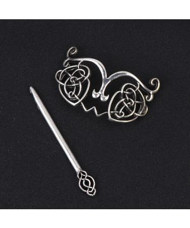 Buy Lurrose Vintage Celtic Knot Hair Clips - Silver Viking Accessories for Men & Women - Buy Online on GoSupps.com