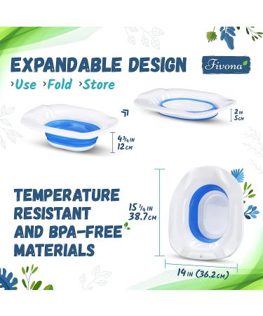 Fivona Unisex Sitz Bath Seat for Hemorrhoid, Fissure, Postpartum Care - BPA Free, Ergonomic Anti-Spill Design - Universal Fit - Buy Online on GoSupps.com