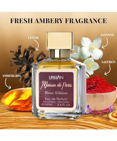 Maison De Paris Blanc Edition Eau De Parfum for Women and Men - Unisex Everyday Fragrance Featuring a Blend of Oriental & Floral Notes - Warm Spicy & Aromatic Composition - Elegant 100ml Bottle - Buy Online on GoSupps.com