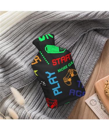 Colorful Game Hot Water Bottle with Plush Cover | Hand Warmer for Adults & Kids | 26.5x15.3cm - Ideal for Comfort and Warmth - Buy Online on GoSupps.com