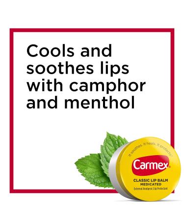 Carmex Medicated Lip Balm Jars 0.25 oz - 3 Count (3 Pack) - Lip Moisturizer for Dry Chapped Lips - Buy Online on GoSupps.com