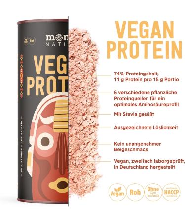 Buy Monte Nativo Creamy Chocolate Vegan Protein 675g | 74% Protein from Soy Hemp Pumpkin & More - Introductory Offer - Buy Online on GoSupps.com