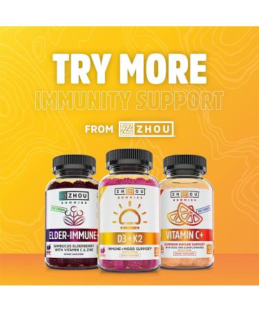 Zhou Nutrition K2 + D3 2-in-1 Support - 60 Veggie Capsules for Bone & Immune Health - Buy Online on GoSupps.com