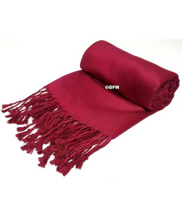 GFM Smooth Shiny Pashmina Style Scarf - Dark Red - Buy Online on GoSupps.com
