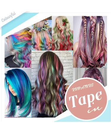 RUNATURE 12 Inch Red Tape Human Hair Extensions - Highlighted 20g Tape-in Extensions - Buy Online on GoSupps.com