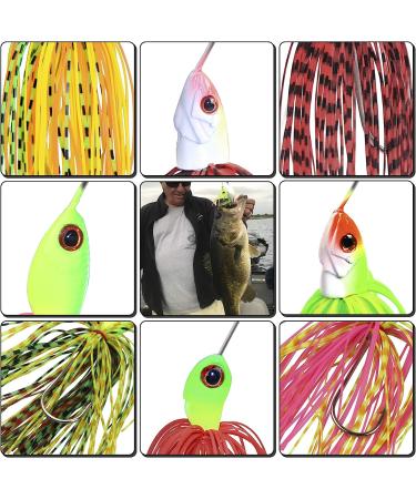 Multicolor Topwater Bass Fishing Lures - 12pcs Set for Trout, Salmon - Spinner Baits, Buzzbait Swimbait Jig - Buy Online on GoSupps.com