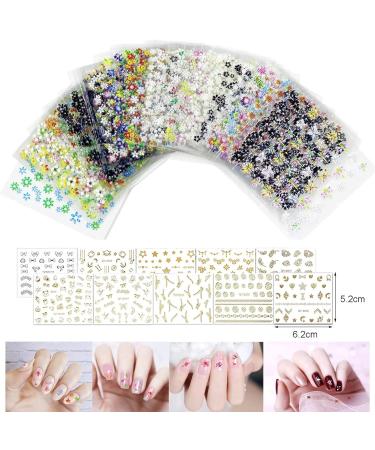 Olakin 50 Leaves 3D Nail Ticker - Self-Adhesive Nail Stickers for DIY Decorations & Nail Art | Over 1800 Pieces Available - Buy Online on GoSupps.com