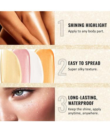 Shimmer Body Oil Stick - Cream Face Highlighter & Illuminator for Glowing Skin | 15g Long Lasting Moisturizing Body Glitter - Buy Online on GoSupps.com
