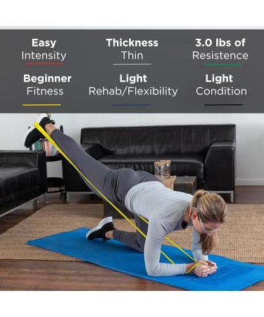 THERABAND Resistance Bands Set - Non-Latex Elastic for Upper & Lower Body Exercise Strength Training Physical Therapy Pilates & Rehab - Beginner Friendly - Yellow Red & Green - Buy Online on GoSupps.com