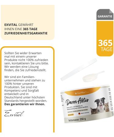 Exvital TierPlus Intestine Active Powder for Dogs & Cats | Probiotics & Prebiotics for Healthy Gut After Diarrhea Worm Treatment & Antibiotics - Buy Online on GoSupps.com