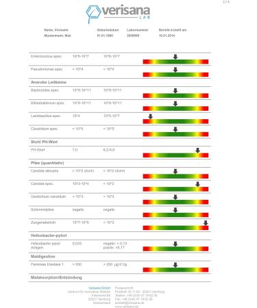 Health Check Darm Plus - Comprehensive Test for Leaky Gut Candida Intestinal Bacteria & Flora Helicobacter Pylori Inflammation | Includes Lab Report - Buy Online on GoSupps.com