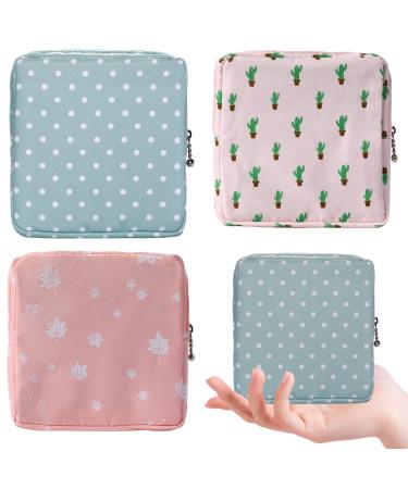 3Pcs Period Bags Three Types of Styles Portable Menstrual Pad Pouch Feminine Menstruation First Period Bag for Teen Girls & Women for Period for School Office Color 2