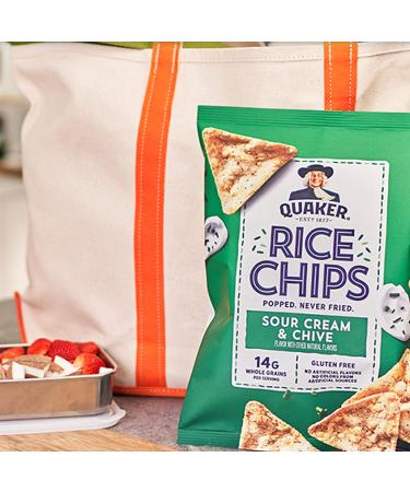 Quaker Rice Chips Sour Cream & Chive 5.5 Oz - Delicious Snack Option - Buy Online on GoSupps.com