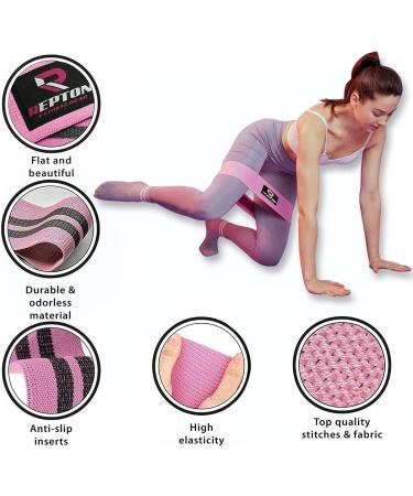 3 Sets Resistance Bands for Glutes, Hips & Legs | Non-Slip Booty Band for Home Gym & Workout | Ideal for Yoga, Pilates & Fitness | Women & Men | Physio Resistant Loop Pink - Buy Online on GoSupps.com