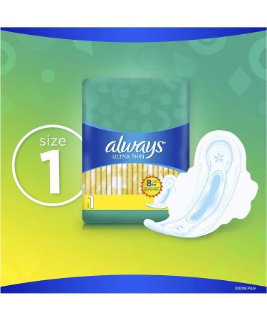 Always Ultra Thin Regular Pads With Wings Multi Size 1 - Unscented, 18 Count - Buy Online on GoSupps.com