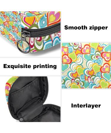 Women's Travel Storage Bag for Menstrual Cups & Makeup | Heart Love Pattern | Large Capacity Organizer - Buy Online on GoSupps.com