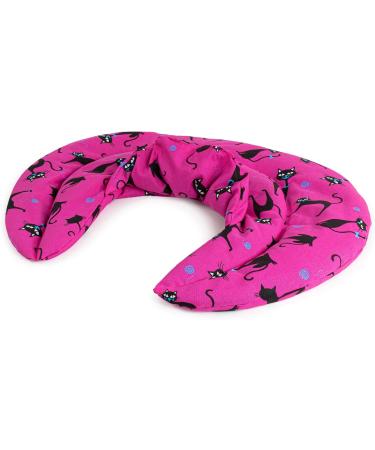 Cozy Cat-Pink Neck Pillow with Stand-Up Collar - Heat Pad & Rapeseed Filled Neck Warmer - Perfect for International Shipping - Buy Online on GoSupps.com