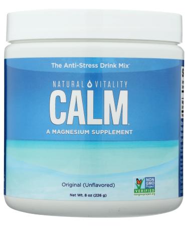 Natural Vitality Original (Unflavored) Magnesium Anti-Stress Drink Mix 8 OZ