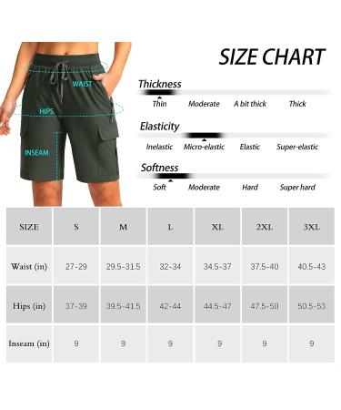 Soothfeel Women's Quick Dry 9 Hiking Cargo Shorts - Black XXL - Buy Online on GoSupps.com