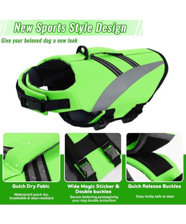 Alagirls Dog Security Floatation Vest for Boating & Swimming - Size L (53-72cm) - Green - Buy Online on GoSupps.com