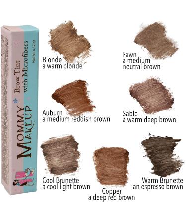 Mommy Makeup Brow Tint with Microfibers - Long Lasting Eyebrow Gel in Sable Brown | Paraben, Talc-free, PETA Certified, Made in USA - Buy Online on GoSupps.com