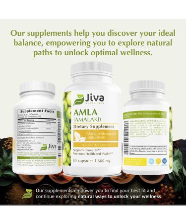 Jiva Botanicals Amla Capsules Vegan - Indian Gooseberry Supplement 120 Serving. Easy to Take Amla Powder Alternative from. Also Known as Amala or Amalaki. Natural Source of Vitamin C. Made in USA 1 Count (Pack of 120) - Buy Online on GoSupps.com