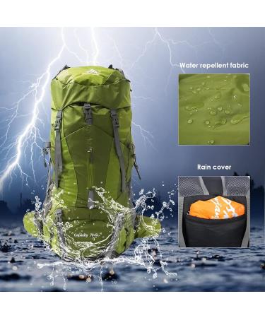 WintMing 75L Waterproof Hiking Backpack with Rain Cover - Olive Green | Men's & Women's Camping Backpack - Shoes Warehouse Included - Buy Online on GoSupps.com
