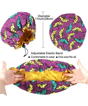 3 Pack Kids Satin Bonnets - Adjustable Silk Sleeping Cap for Toddler Child Baby - Fun Prints - Shower & Night Hat - Buy Online on GoSupps.com