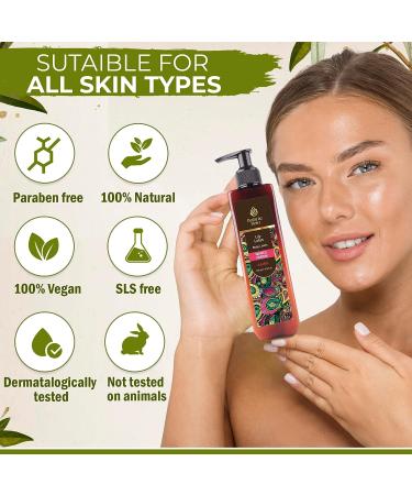 Botanic Rain Organic Body Lotion with Lily & Lotus - Ayurvedic Vegan Formula | Cruelty-Free Natural Moisturizer - Buy Online on GoSupps.com
