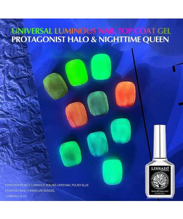 LOKFAR 2 Pcs Glow in the Dark Color Changing Neon Gel Nail Polish Set | UV LED Nail Gel Top Coat for DIY Manicure (15ml) - Buy Online on GoSupps.com