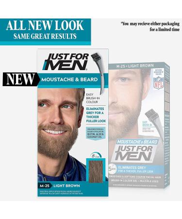 Just For Men M25 Light Brown Beard Dye - Men's Facial Hair Colour | 1 Count - Buy Online on GoSupps.com
