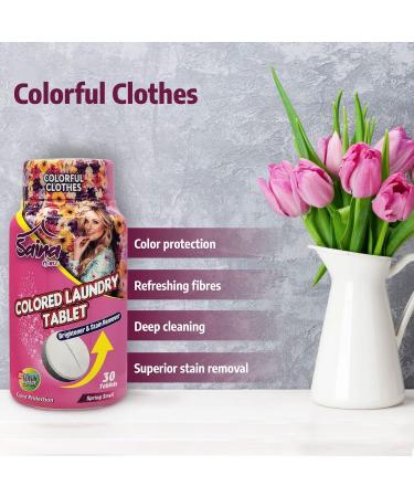 Colored Laundry Tablets - Boost Brightness & Remove Stains - Oxygen Safe 30 Loads - Clean & Sparkle Effectively - Buy Online on GoSupps.com