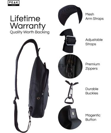 Peak Gear Sling Compact Crossbody Backpack - Black - Buy Online on GoSupps.com