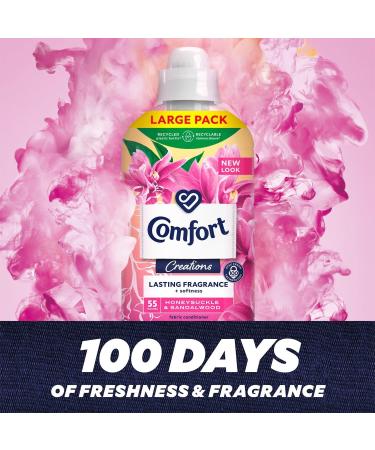 Comfort Creation Concentrated Fabric Conditioner with 100 Days of Long-Lasting Fragrance and Softness Intense Liquid Fabric Softener 55 Washes 1.65L (Honeysuckle & Sandalwood Buy 4) - Buy Online on GoSupps.com