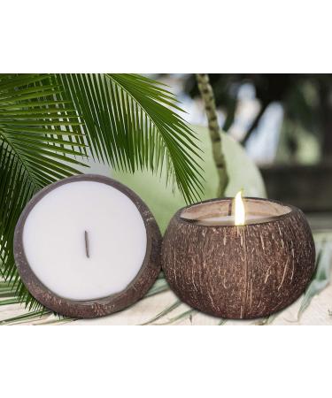 Jasmine Scented Coconut Bowl Candle | 14oz Premium Soy | Eco-Friendly Aromatherapy & Home D cor | Wood Wicked Natural Coconut Shell Candle - Buy Online on GoSupps.com