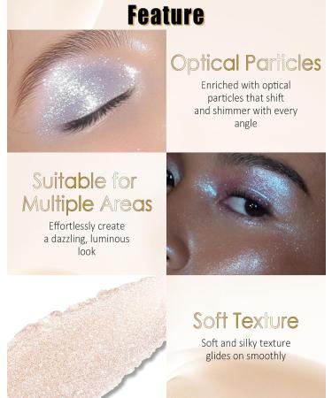  LYSdefeu Glitter Eyeshadow Palette Purple Cream Eyeshadow & Highlighter Waterproof and Durable Fine Texture Metallic Shimmering Eye Makeup Makeup for Women and - Buy Online on GoSupps.com