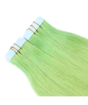 Tape In Hair Extensions - 40cm Green - 30 Bricks - 100% Remy Real Hair with Adhesive Tape | Novon Hair Extensions - Buy Online on GoSupps.com