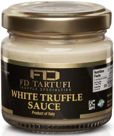 FD TARTUFI White Truffle Sauce 80g (2.82oz) - Gourmet Sauce | Condiments | Made in Italy | non gmo | Cheese | Milk | Cream | White Truffles