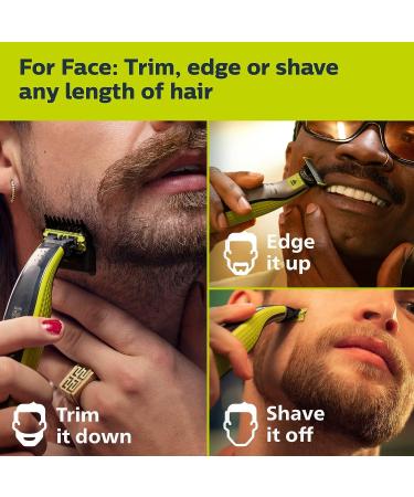 Philips OneBlade 360 Face & Body Wet & Dry Trim Edge & Shave with the 5-in-1 Adjustable Comb and Body Comb QP2834/20 OneBlade Face & Body - Buy Online on GoSupps.com