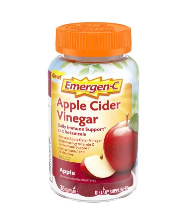 Emergen-C Apple Cider Vinegar Vitamin C Gummies Dietary Supplement for Immune Support Apple - 36 Count 1